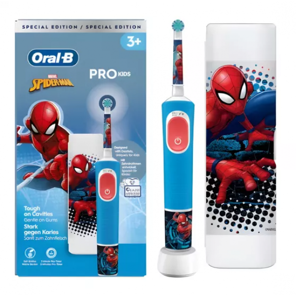 Oral-B Escova Elétrica Vitality Pro Kids Spiderman + Estojo