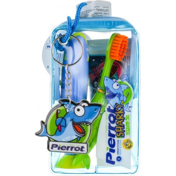 Kit Oral Pierrot Sharky Azul